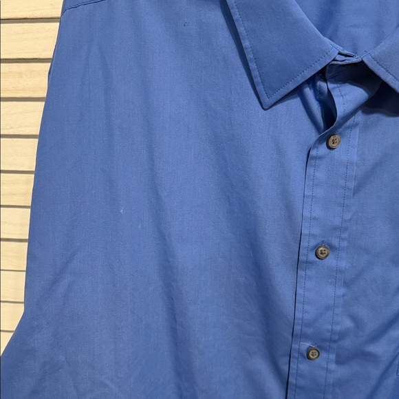George Men's Classic Blue Button-Down Shirt. 3X - Picture 3 of 9